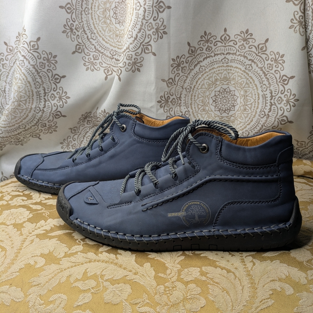 Fashion Men Shoes Navy Non Slip Ankle Boots Chukkah Walking Sneakers EU 46/US 12